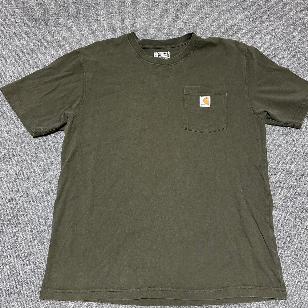 Carhartt Loose Fit Heavyweight Pocket T-Shirt Mens Medium Dark Olive Green